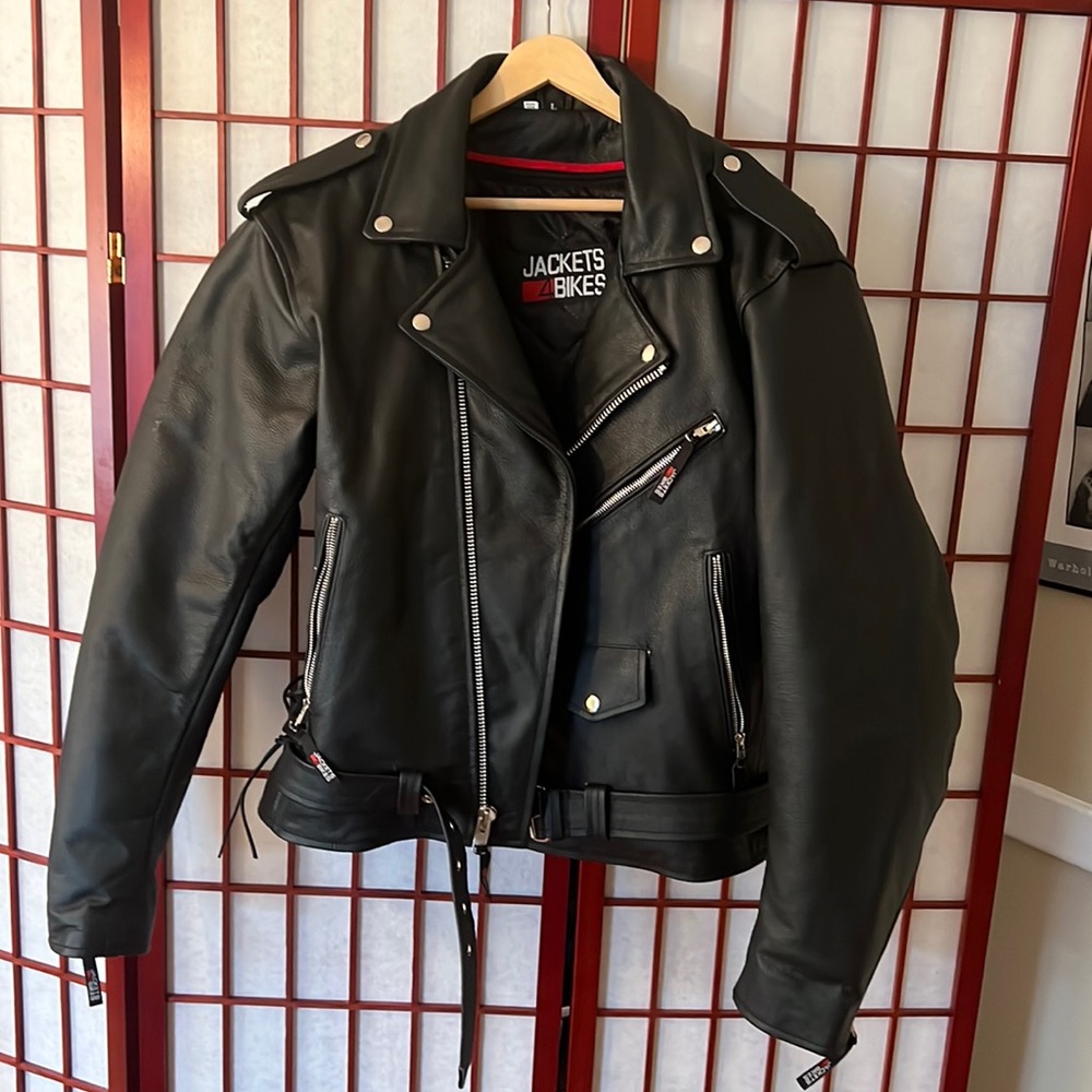 Men’s Black Leather Biker Jacket